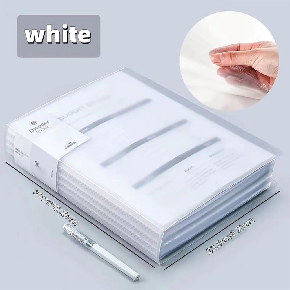 1CPP (12) White A4 Display Book Folder - Image 1