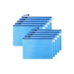 Blue Mesh Zip Document Pouch Set