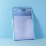 Blue Frosted Handheld File Storage Pouch