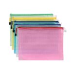 Blue Mesh Zip Document Pouch Set - Image 2