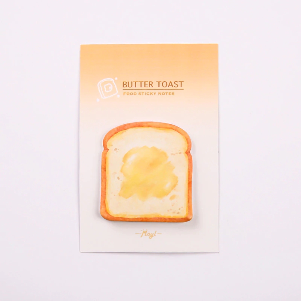 4CPP (14) Butter Toast Food Sticky Notes - Image 1
