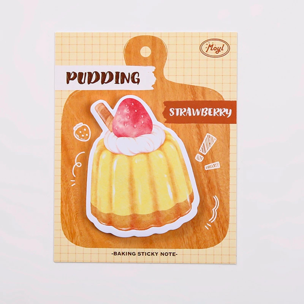 4CPP (20) Strawberry Pudding Bakery Sticky Notes - Image 1
