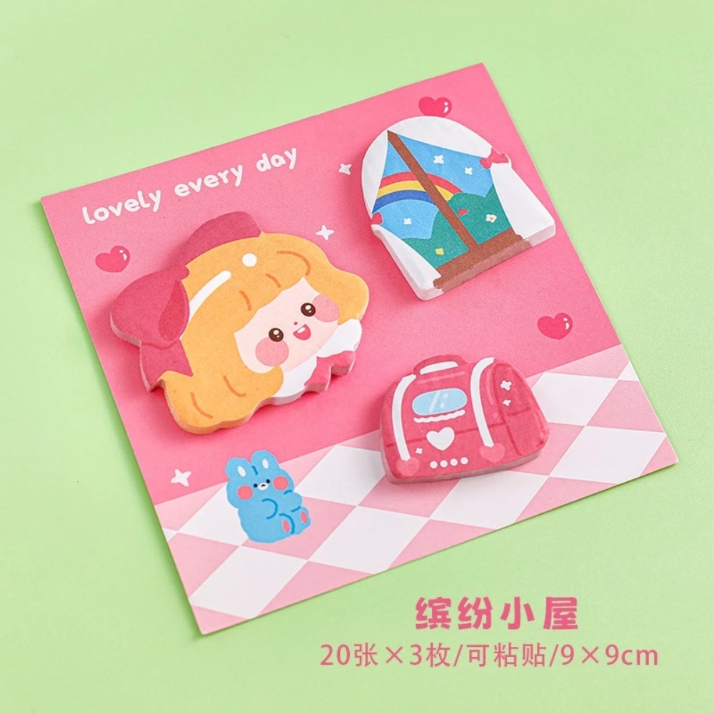 4CPP (4) Pink Lovely Room Sticky Note Set - Image 1