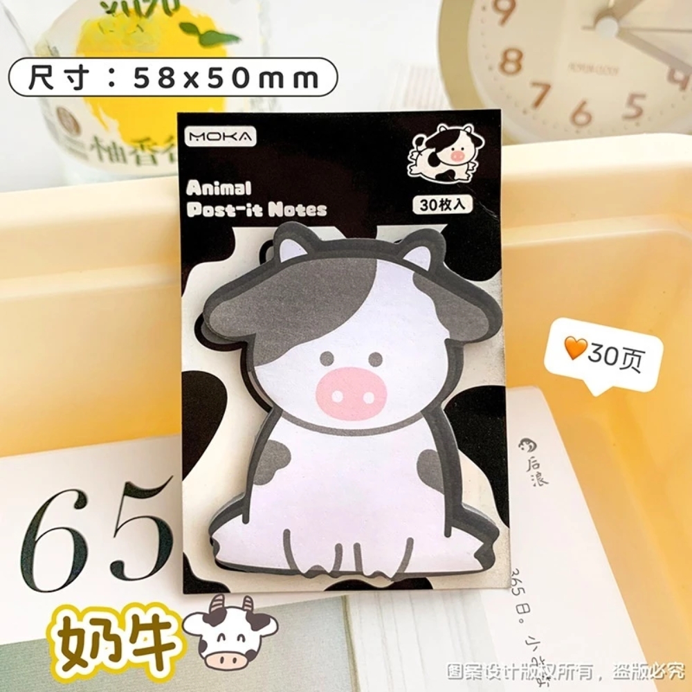 4CPP (7) Cow Animal Post-it Notes Pad - Image 1